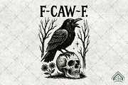 F-Caw-F PNG, Funny Raven Design, an Illustration by Craft Nest (Thumbnail 1 of 5)