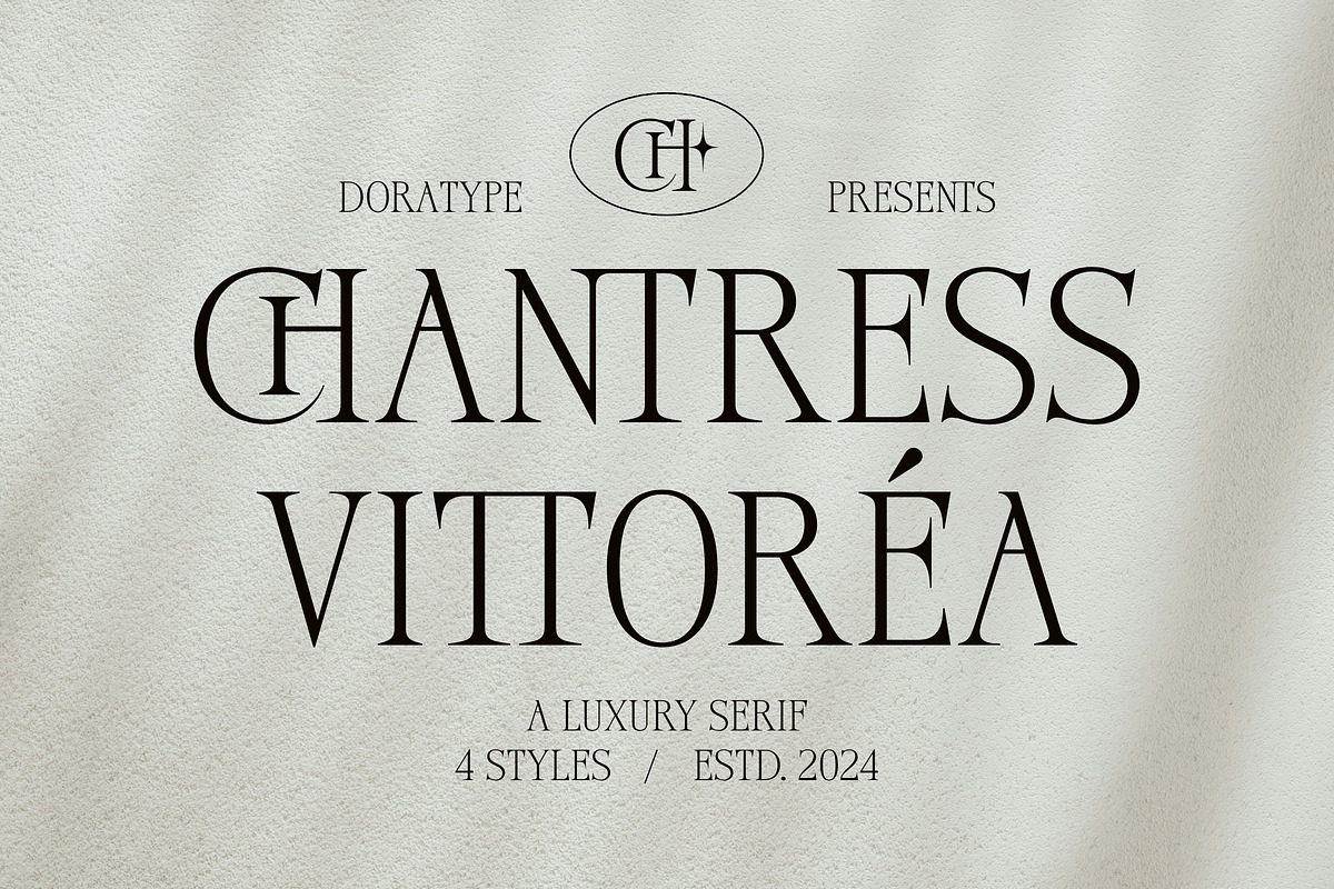 Chantress Vittorea, a Serif Font by Dora Typefoundry (Photo 1 of 12)