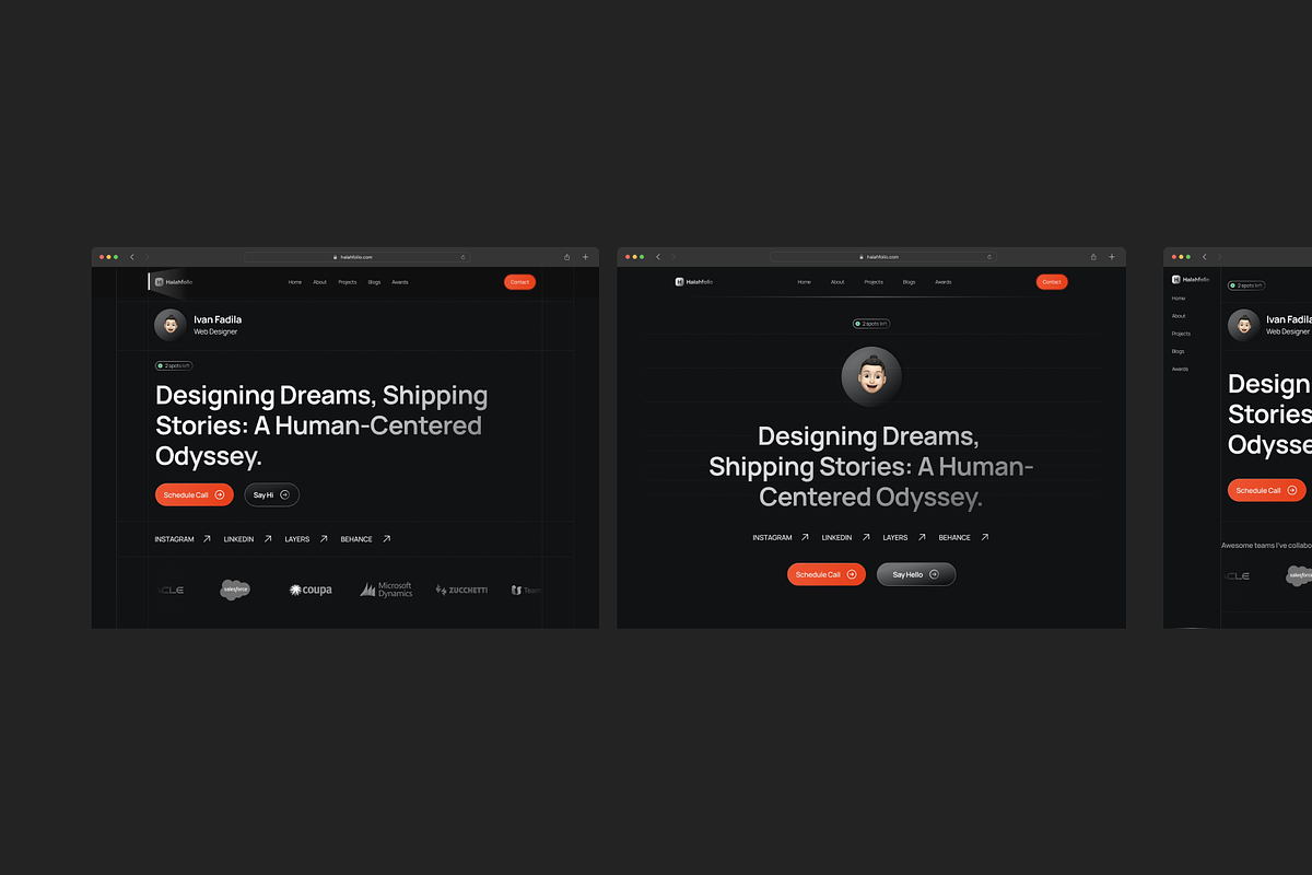 Halahfolio - Portofolio Website, an UI Kit Template by Eureka Supply (Photo 2 of 4)