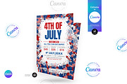 4th of July party invitation, a Flyer Template by Aam360 (Thumbnail 1 of 3)