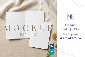 Folded Card Mockup Program Booklet, an Advertising Mockup by Mie Mockup Studio