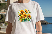 Watercolor Summer Sunflower Clipart, an Illustration by SVGArt (Thumbnail 7 of 8)