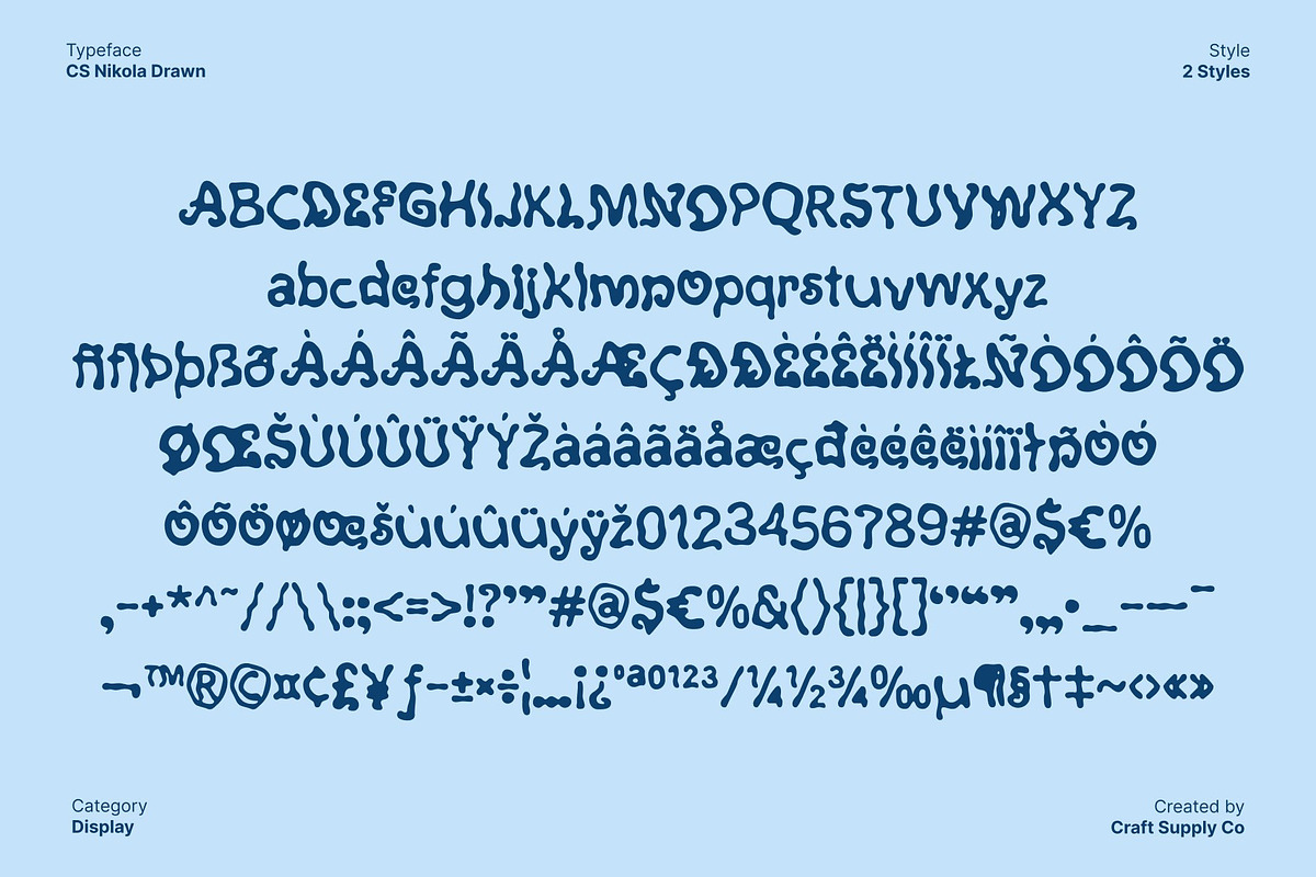 CS Nikola Drawn, a Sans Serif Font by Craft Supply Co. (Photo 8 of 8)