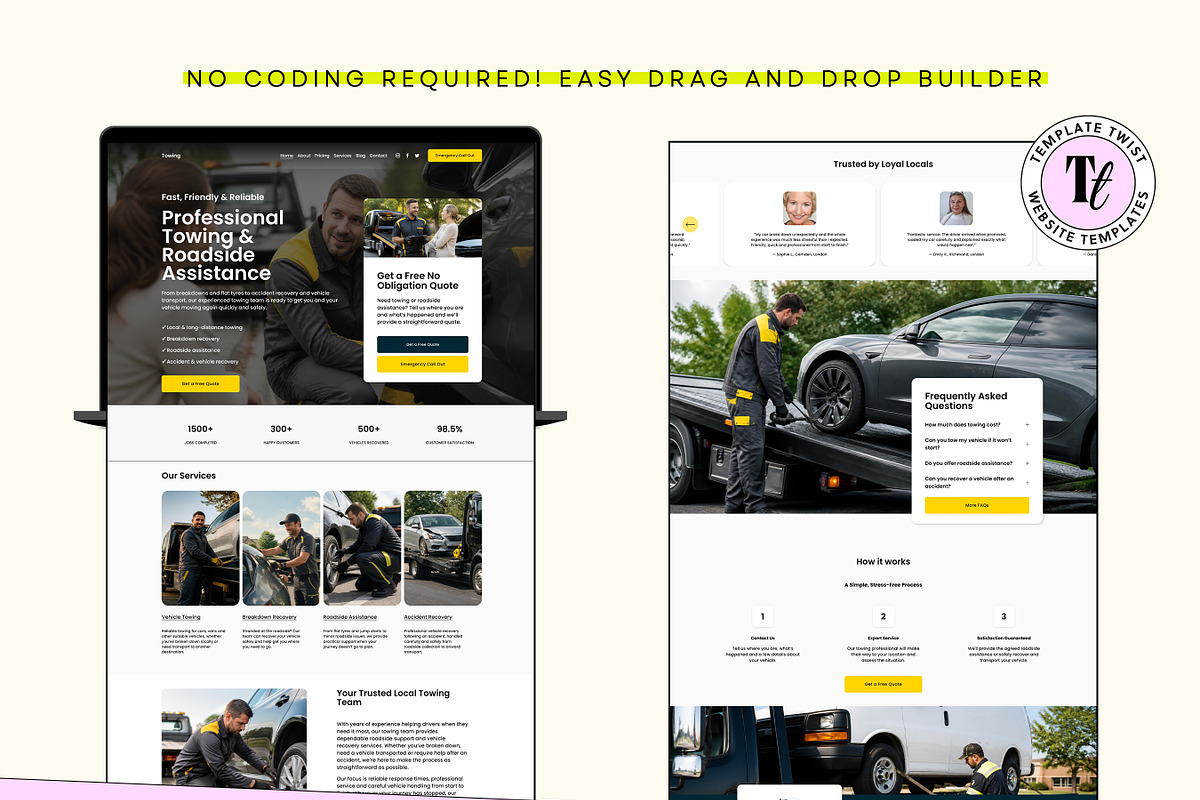 Towing Squarespace Template, a Squarespace Template by Template Twist Shop (Photo 6 of 9)