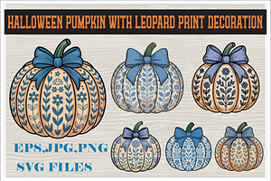 Stylish Pumpkin with Leopard Print, an Illustration by Amazin_art