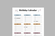 Birthday Calendar, a Stationery Template by MightyDesign (Thumbnail 4 of 8)