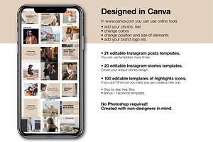 Beige Puzzle CANVA Insta Templates