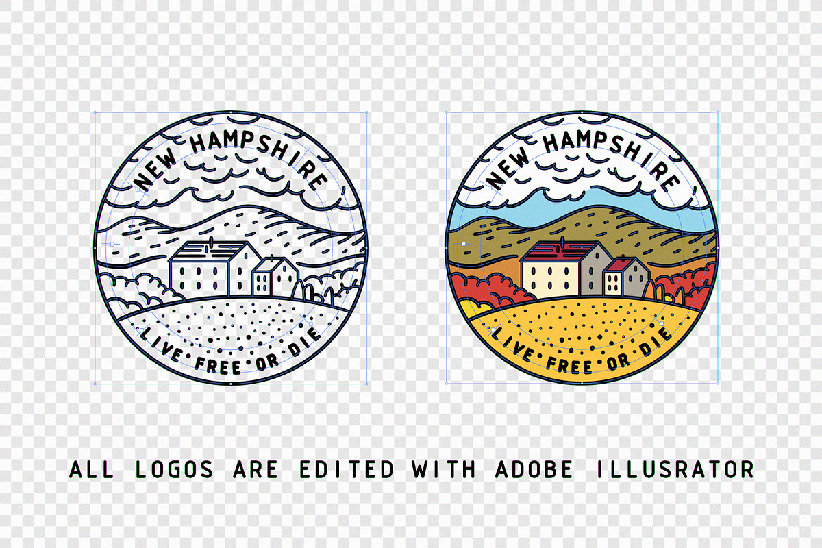 Line Logos. 50 States of the USA., an Object Graphic by Red Monkey (Photo 4 of 8)