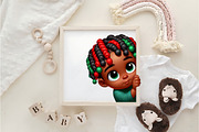 Peeking African American Little Boy, a Work Illustration by Dream Creation (Thumbnail 4 of 5)