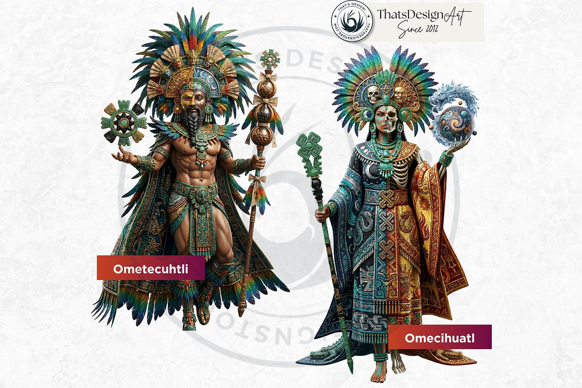 Aztec Deities Cliparts, a Person Illustration by ThatsDesignArt (Photo 12 of 15)
