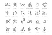 Soft and Life Skills Line Icons Set, an Outline Icon by Tettygreen (Thumbnail 2 of 2)