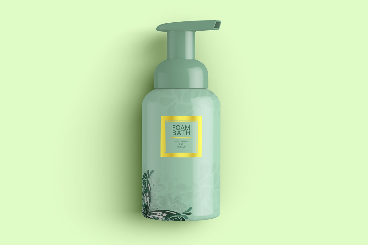 Foaming Soap Dispenser Bottle Mockup, a Cups & Container Mockup by Digitalphaser (Photo 8 of 8)