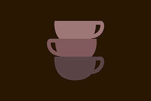 Cup Of Coffee Piled Chocolate Logo