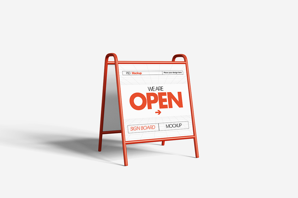 Signboard Mockup, an Advertising Mockup by Indah (Photo 3 of 6)