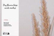 Dry flowers card mockup, a Card Template by YuMyart (Thumbnail 1 of 7)