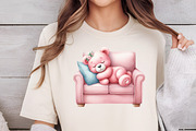 Sleeping Teddy Bear Clipart, an Illustration by DreamCafeArt (Thumbnail 6 of 6)