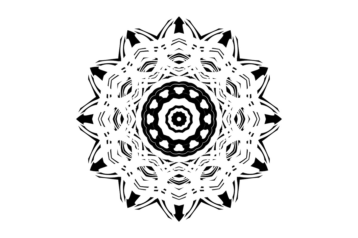 Ornamental Black White Mandala Pack, a Decorative Illustration by NJ Himel (Photo 103 of 103)