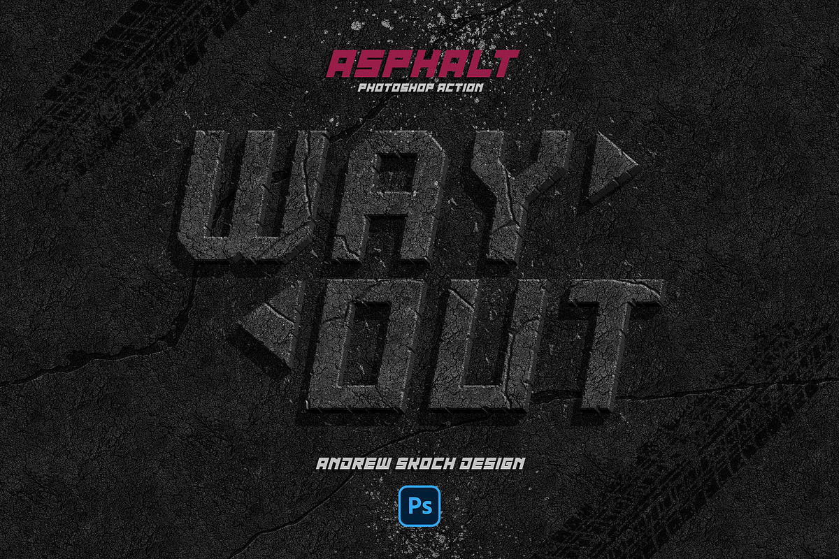 Asphalt Photoshop Action, an Action Add-On by Andrew Skoch Design (Photo 3 of 6)