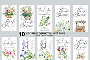 Editable Floral Thank You Gift Tag, a Card Template by AIW SOLUTIONS (Thumbnail 4 of 8)