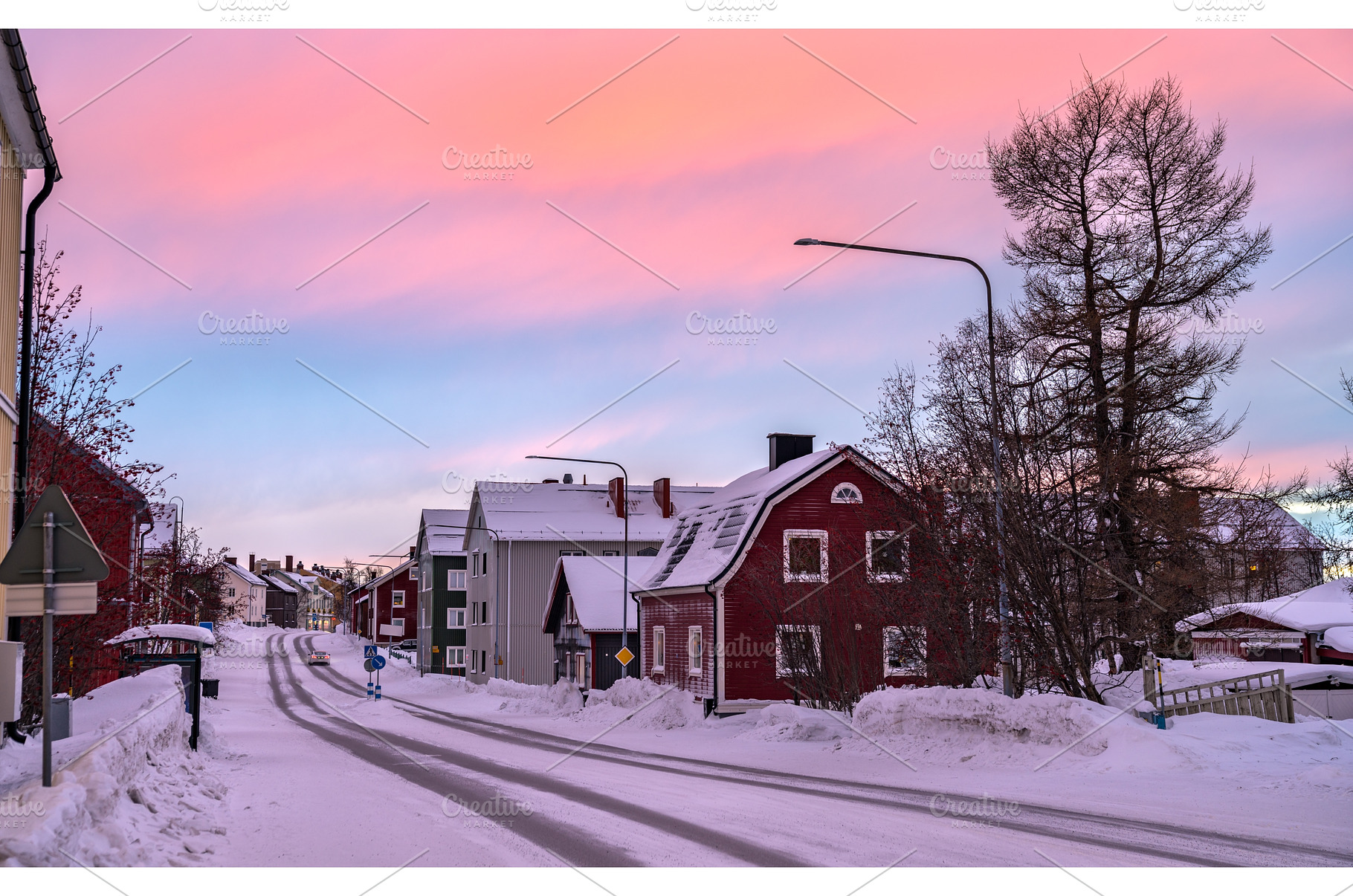 Polar night at Kiruna in Lapland, an Architecture Photo by Leonid Andronov
