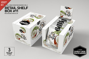 Retail Shelf Box 11 Packaging Mockup