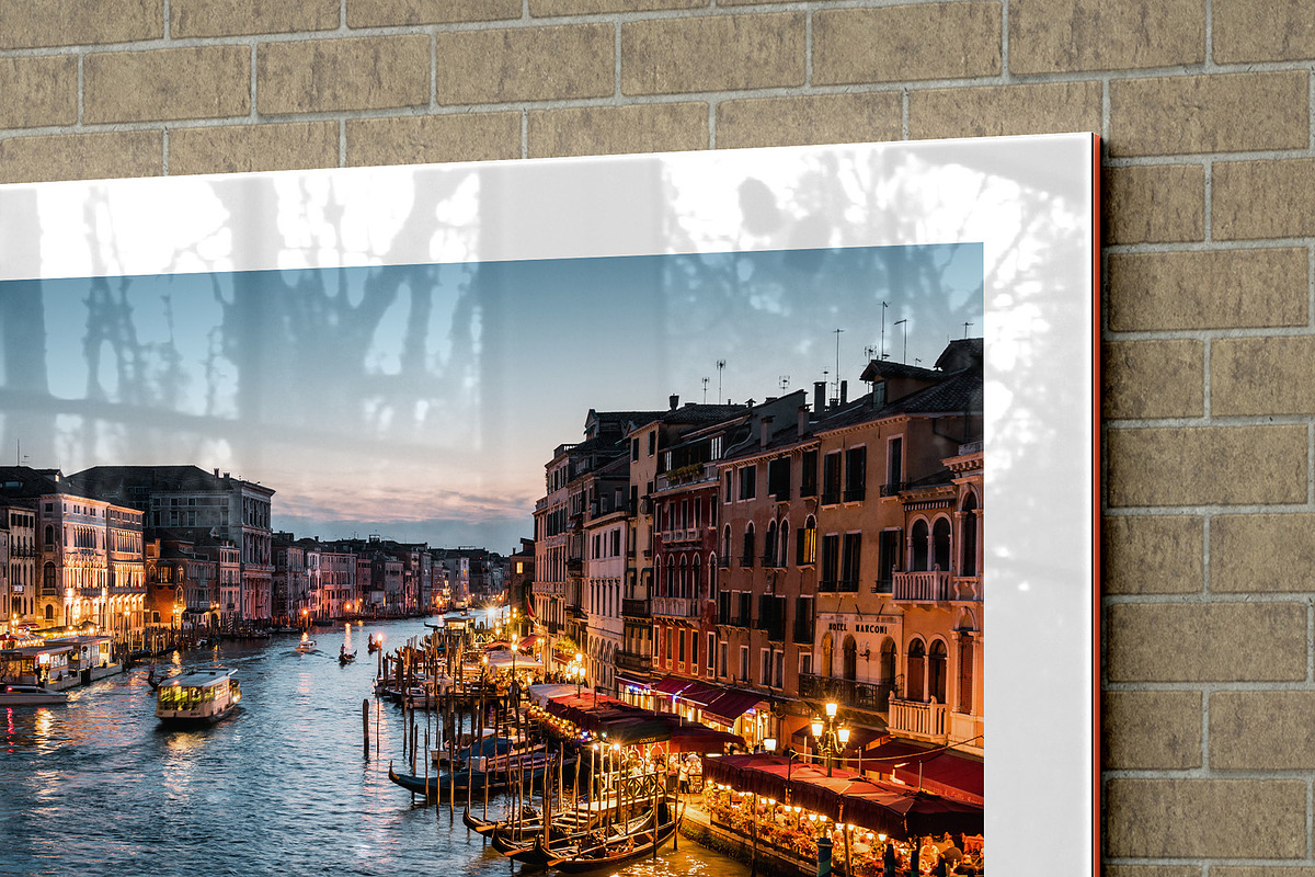 Glass Poster Canvas Mockup - 6 views, an Advertising Mockup by Illusiongraphic (Photo 16 of 18)