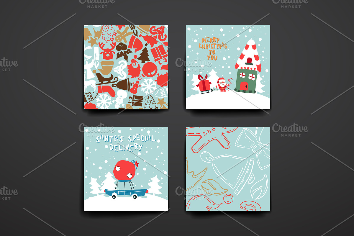 Merry Christmas Card Templates, a Card Template by Palau (Photo 4 of 13)
