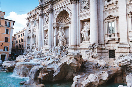 Fountain di trevi in rome italy containing rome, roma, and landmark, an Architecture Photo by OSORIOartist
