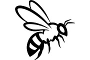 Bee Silhouette Bundle, a Background Graphic by Creativeshirt (Thumbnail 4 of 18)