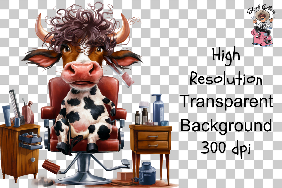 Cow Hair Beauty Salon PNG Bundle, a Graphic by Clipart Bloom (Photo 17 of 18)