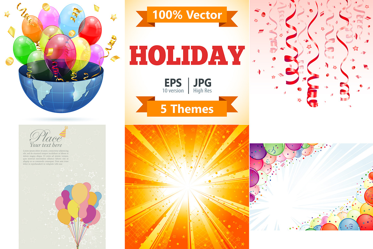 Birthday, Carnival, Christmas Decor, a Decorative Illustration by TAlex (Photo 1 of 6)