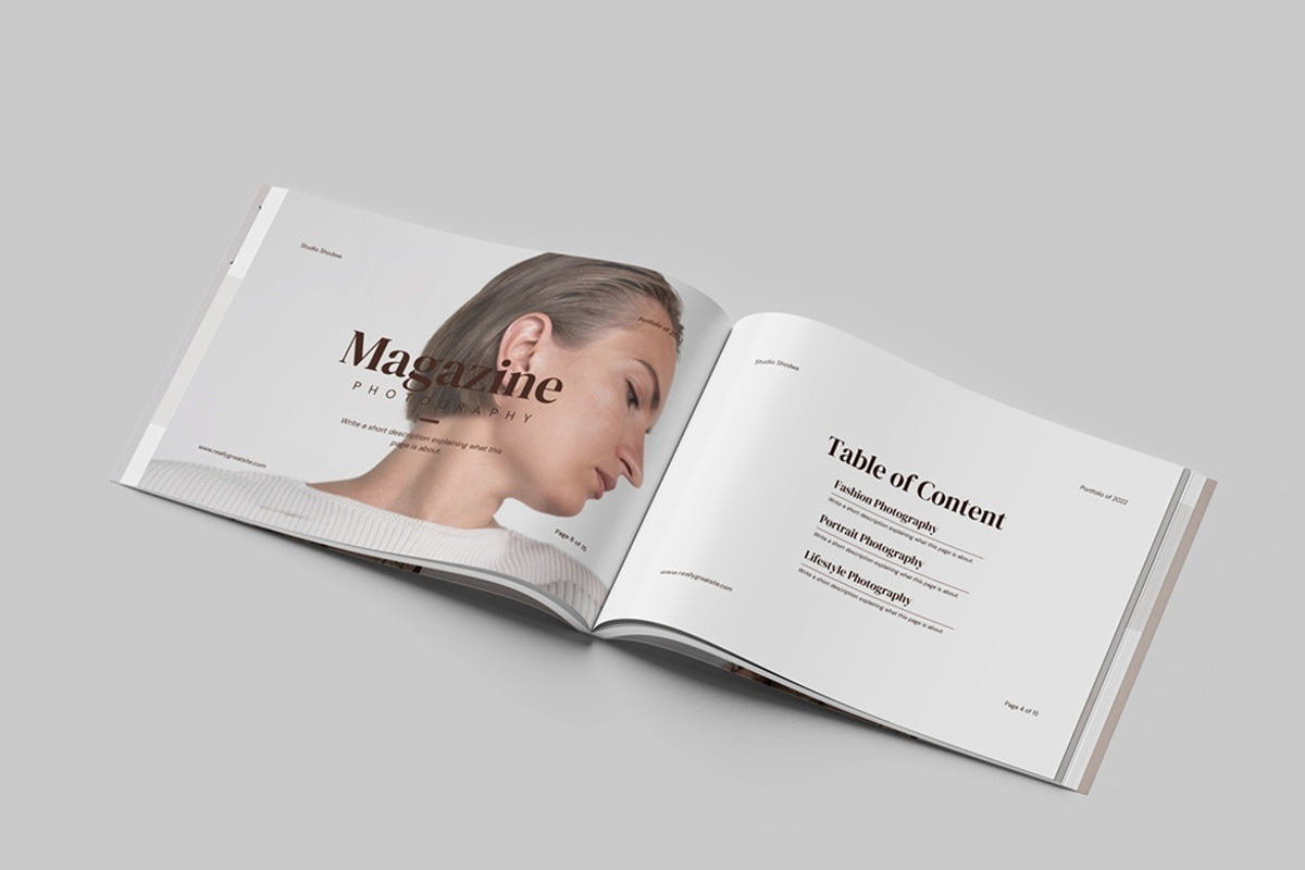 A4 Landscape Magazine Mockup, a Books & Magazine Mockup by Tokobeta (Photo 2 of 7)