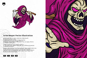 Grim Reaper Vector Illustration, an Illustration by MEANDSTUDIO (Thumbnail 1 of 3)
