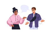 People talk, chat, discuss set, a Person Illustration by PaperTrident (Thumbnail 3 of 9)
