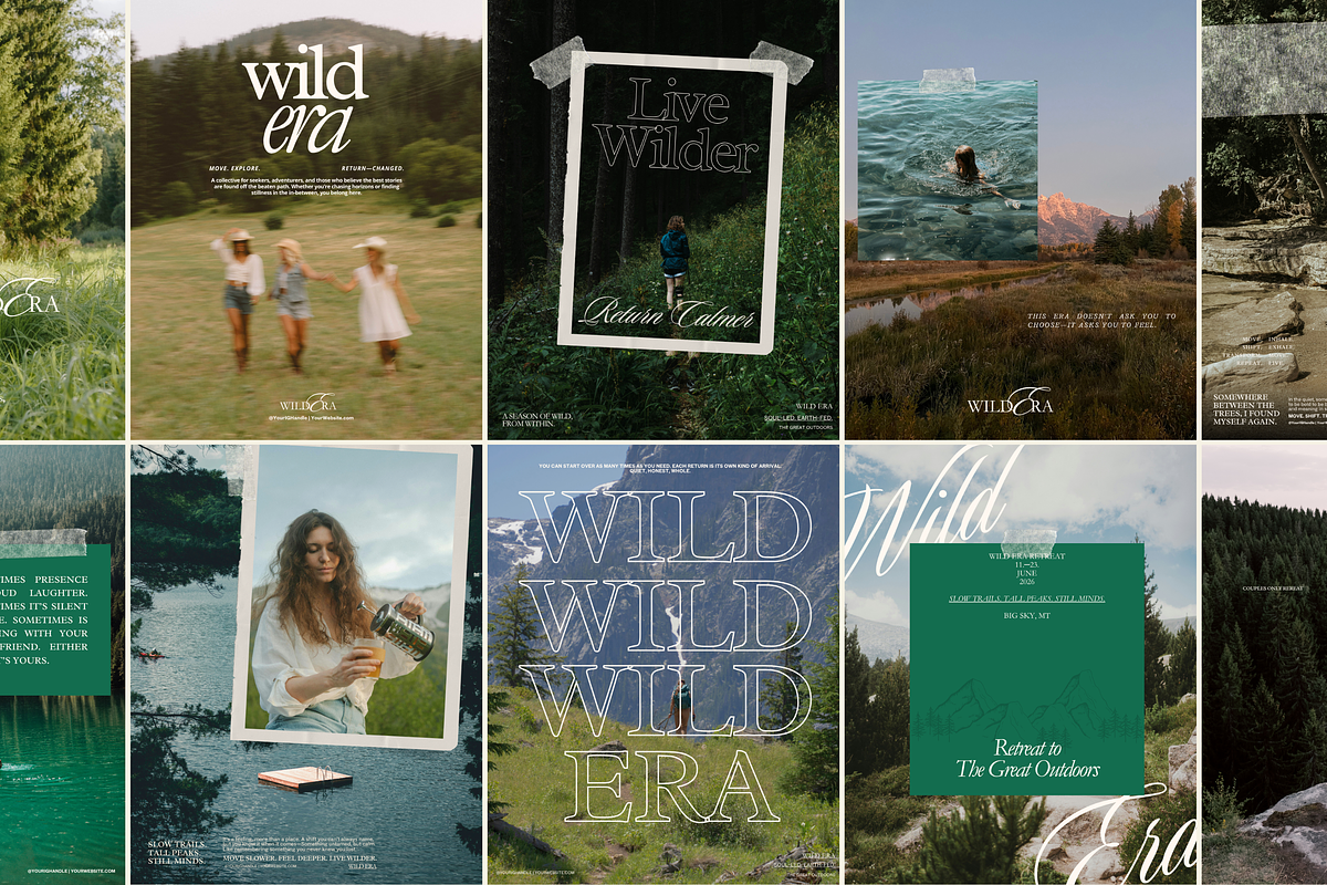 Earthy Wellness Canva Templates preview 2