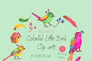 Colorful bird watercolor clipart, an Animal Illustration by Eomoiart (Thumbnail 2 of 3)