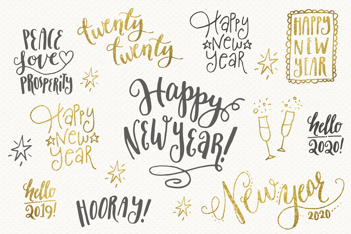 Happy New Year Overlays & Vectors, an Object Graphic by The Pen and Brush (Photo 2 of 4)