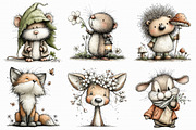 Whimsical Spring Woodland Animals, an Illustration by Libby Wishes (Thumbnail 5 of 8)