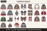 Christmas Sweater Clipart PNG, an Object Graphic by Inknfolly (Thumbnail 3 of 5)