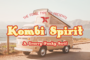 Kombi Spirit - A Groovy Funky Serif, a Serif Font by The Forge Type Co (Thumbnail 1 of 13)