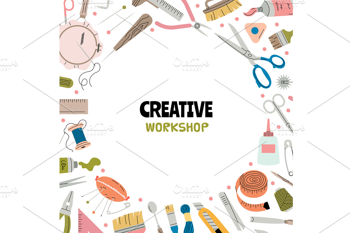 Creative workshop. vector background, an Illustration by Onyx
