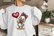 Whimsical Valentine Duck Clipart, an Illustration by OK Design (Thumbnail 6 of 6)