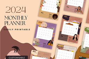 Feminine Boho Style 2024 Calendar