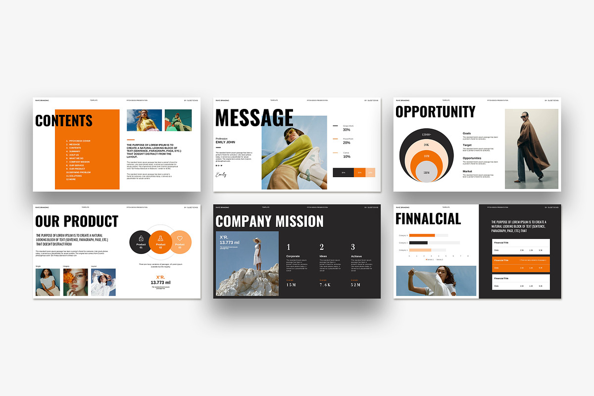 Raye Pitch Deck Template, a Presentation Template by slidestock55 (Photo 10 of 11)