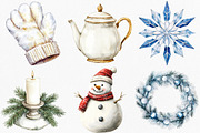 Cozy White Christmas Clipart, an Illustration by Canvas Craft (Thumbnail 3 of 8)