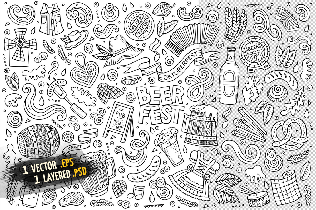 Beer Objects & Elements Set, an Object Graphic by BALABOLKA (Photo 3 of 4)