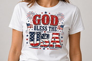 Coquette Striped God Bless the USA, a Seasonal Illustration by DreamCafeArt (Thumbnail 5 of 6)