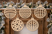 Christmas Holiday Ornament SVG, an Object Graphic by Libby Wishes (Thumbnail 2 of 3)