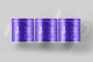 Small Tin Jar Packaging Mockup