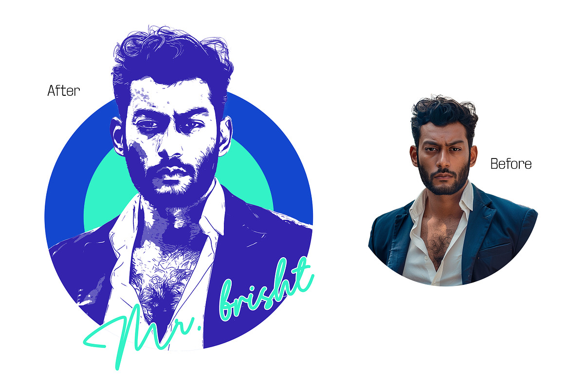 Vector Illustration Portrait Creator, a Brushes & More by INTENTFX (Photo 2 of 9)